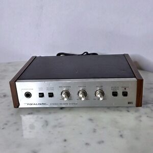 Realistic Stereo Reverb System Model 42-2108 Analog with Mic Mixing Delay Tested